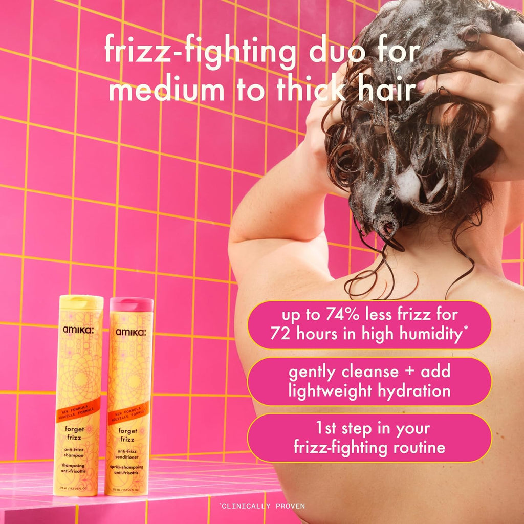Amika FORGET FRIZZ Anti-Frizz Shampoo 9.2 oz / 275 ml