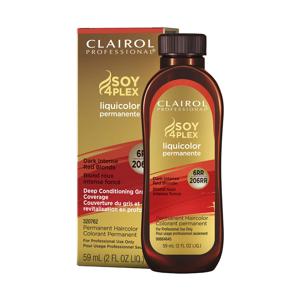 070018110091 - Clairol Professional Soy4Plex LiquiColor Permanent Hair Color - 6RR | 206RR (Dark Intense Red Blonde)