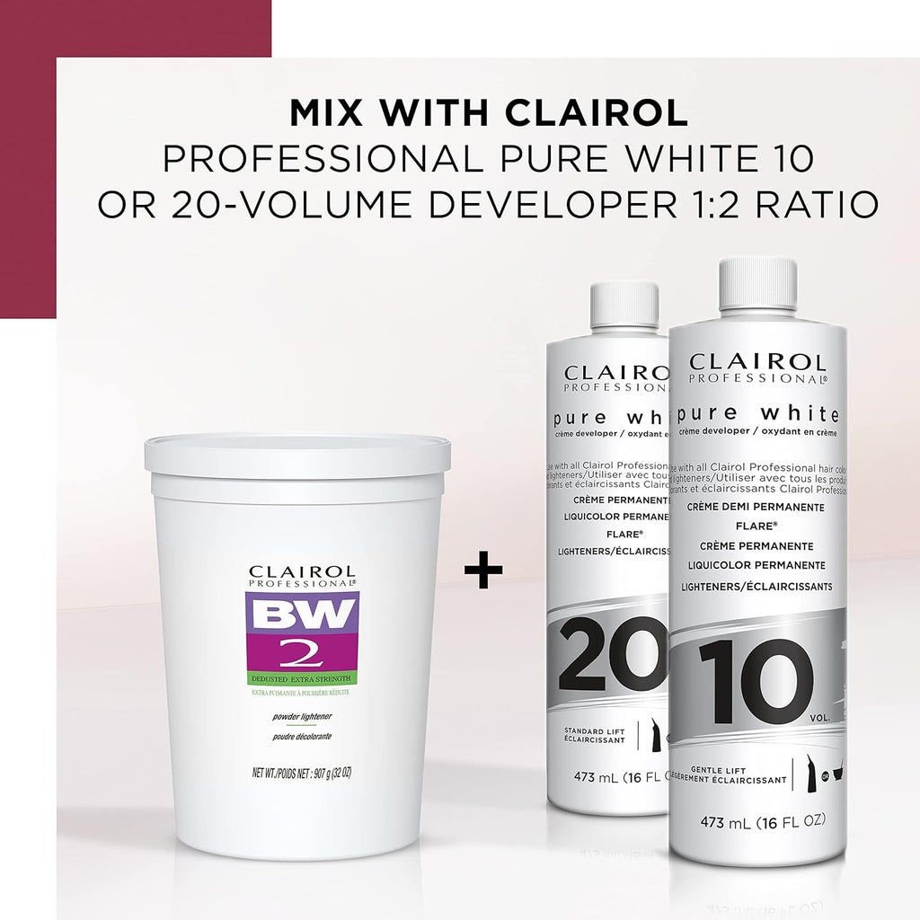 Clairol Professional BW2 Powder Lightener 32 oz | Dedusted Extra Strength