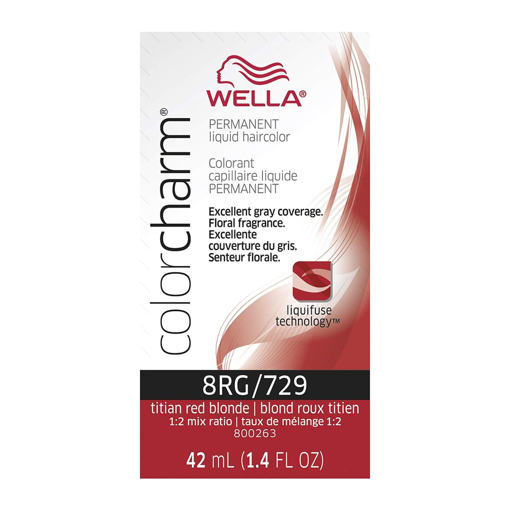 381519047596 - Wella ColorCharm Permanent Liquid Hair Color 42 ml / 1.4 oz - 8RG / 729 Titian Red Blonde