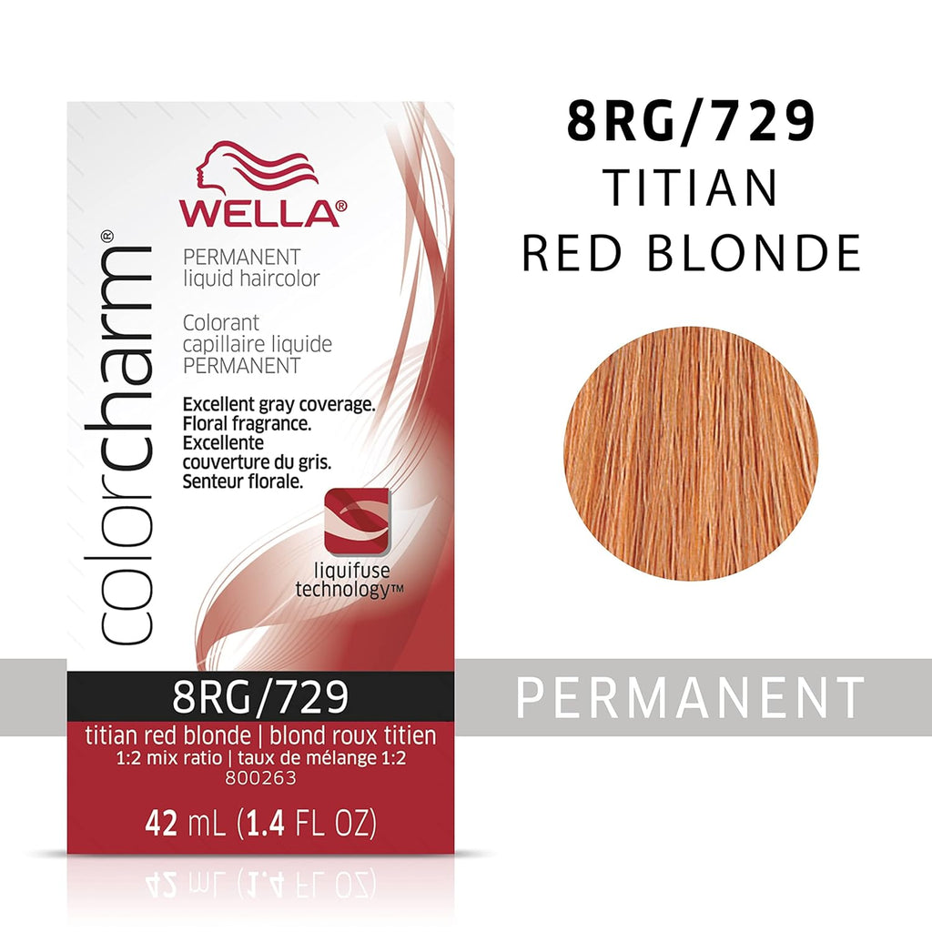 381519047596 - Wella ColorCharm Permanent Liquid Hair Color 42 ml / 1.4 oz - 8RG / 729 Titian Red Blonde
