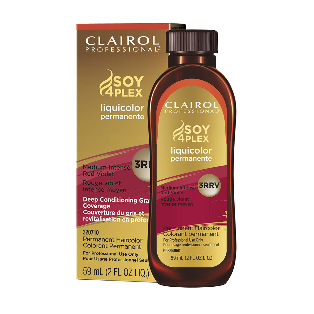 070018107497 - Clairol Professional Soy4Plex LiquiColor Permanent Hair Color - 3RRV (Medium Intense Red Violet)
