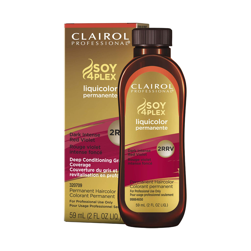 070018107473 - Clairol Professional Soy4Plex LiquiColor Permanent Hair Color - 2RRV (Dark Intense Red Violet)