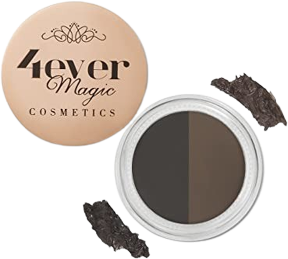 4Ever Magic Double Shade Eyebrow Gel + Brush 0.14 oz - Abracadabra Black - 860000645133