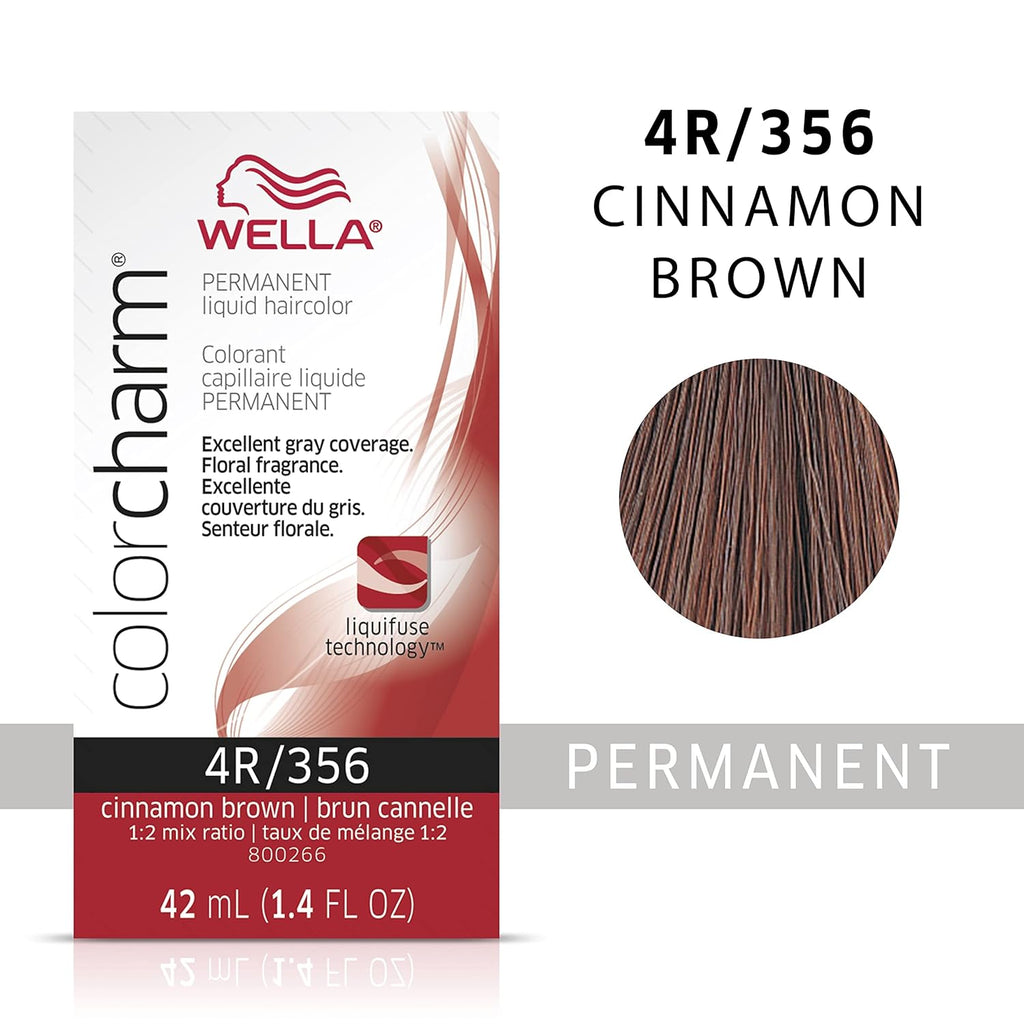 381519047602 - Wella ColorCharm Permanent Liquid Hair Color 42 ml / 1.4 oz - 4R / 356 Cinnamon Brown