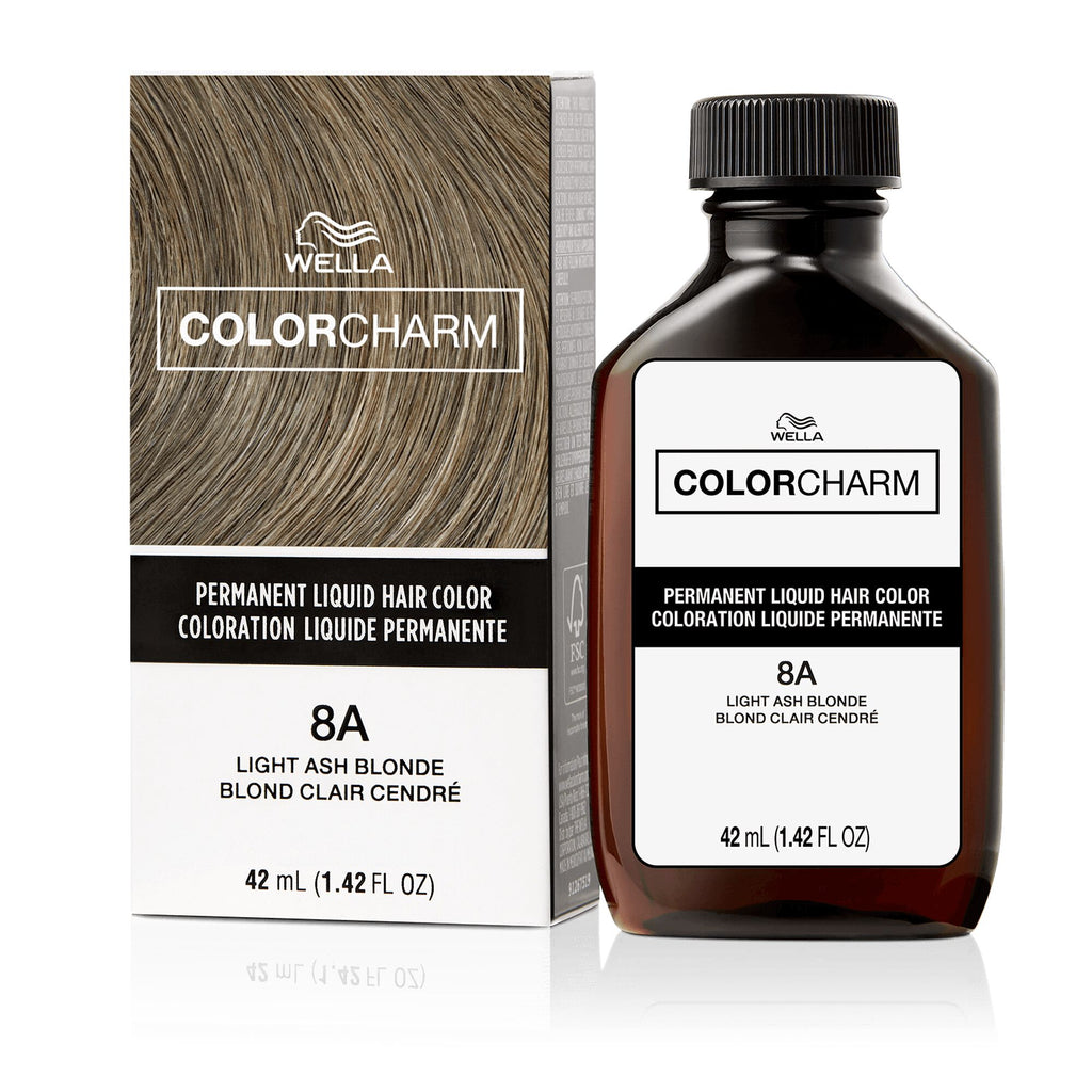 Wella ColorCharm Permanent Liquid Hair Color 42 ml / 1.4 oz - 8A / 740.5 Light Ash Blonde