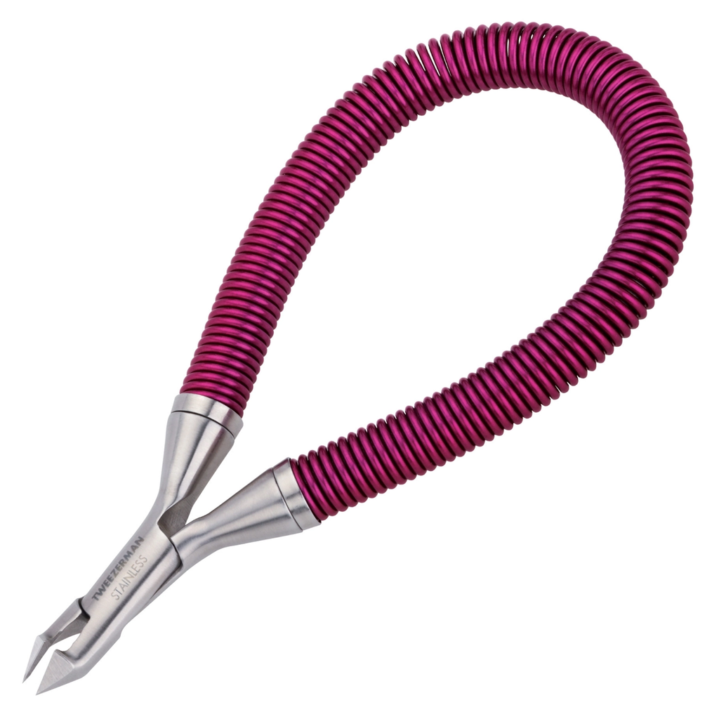 Tweezerman Grip & Snip Spiral Spring Cuticle Nipper - Purple | 3198-R