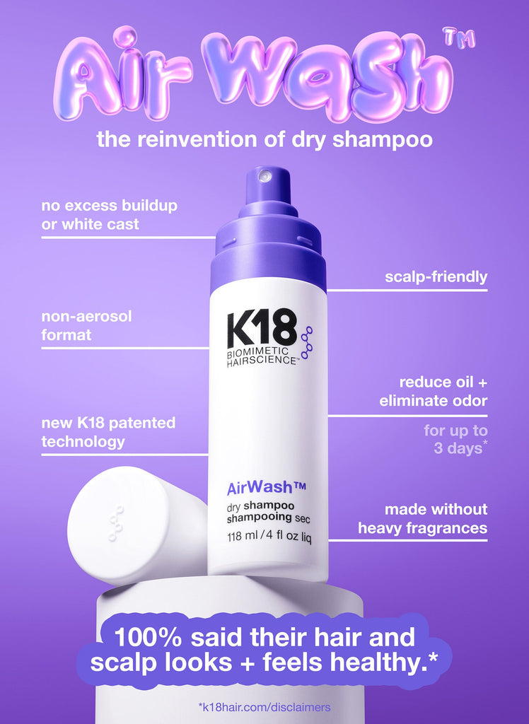 858511000817 - K18 AirWash Dry Shampoo 118 ml / 4 oz