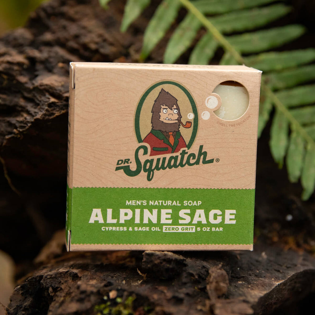 851817007696 - Dr. Squatch Men's All Natural Bar Soap 5 oz - Alpine Sage