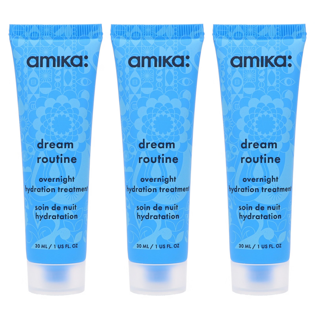 Amika DREAM ROUTINE Overnight Hydration Treatment 1 oz / 30 ml (3 PACK)
