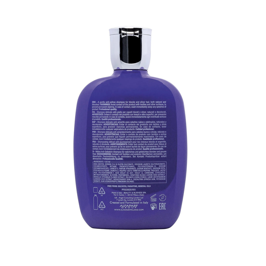 Alfaparf Semi Di Lino Blonde Anti-Yellow Sulfate Free Shampoo 8.45 oz | For Blonde & Silver Hair - 8022297133362