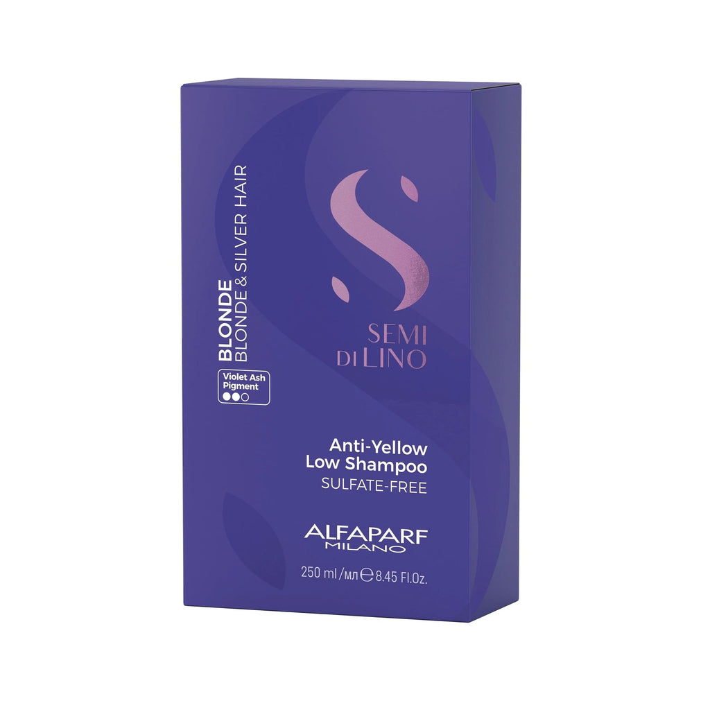 Alfaparf Semi Di Lino Blonde Anti-Yellow Sulfate Free Shampoo 8.45 oz | For Blonde & Silver Hair - 8022297133362