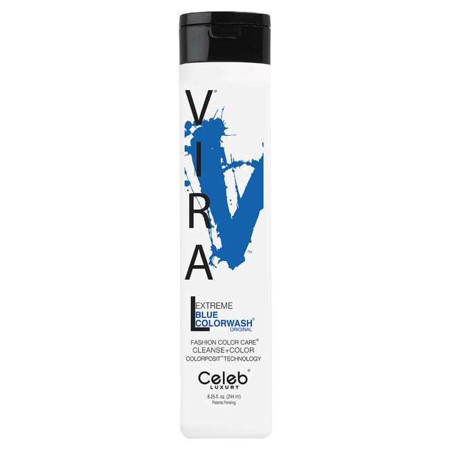 Celeb Luxury Viral Extreme Blue Color Wash Cleanse + Color 8.25 oz - 814513023681