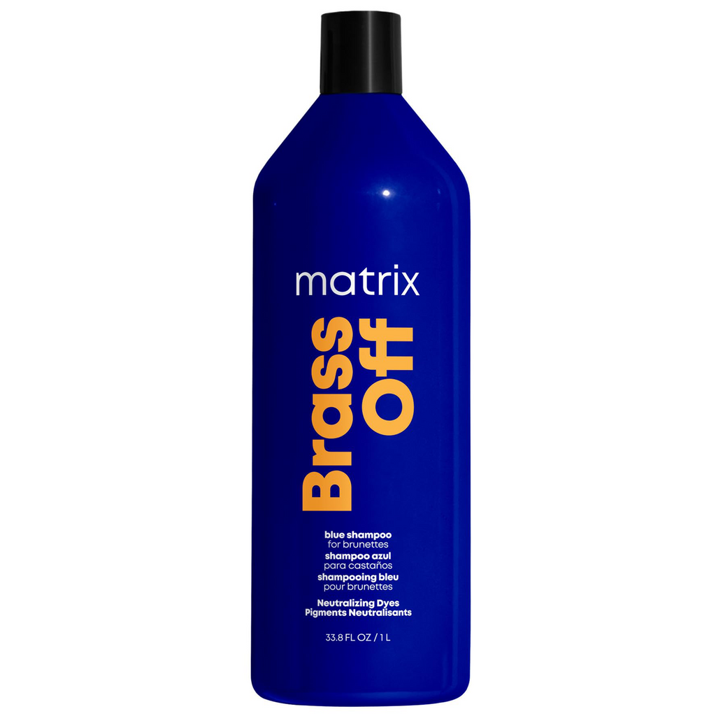 884486320124 - Matrix Brass Off Blue Shampoo Liter / 33.8 oz | For Brunettes