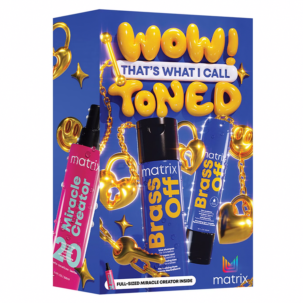 884486527271 - Matrix Wow! That's What I Call Toned - Brass Off Holiday Gift Set | Shampoo, Conditioner & Miracle Creator