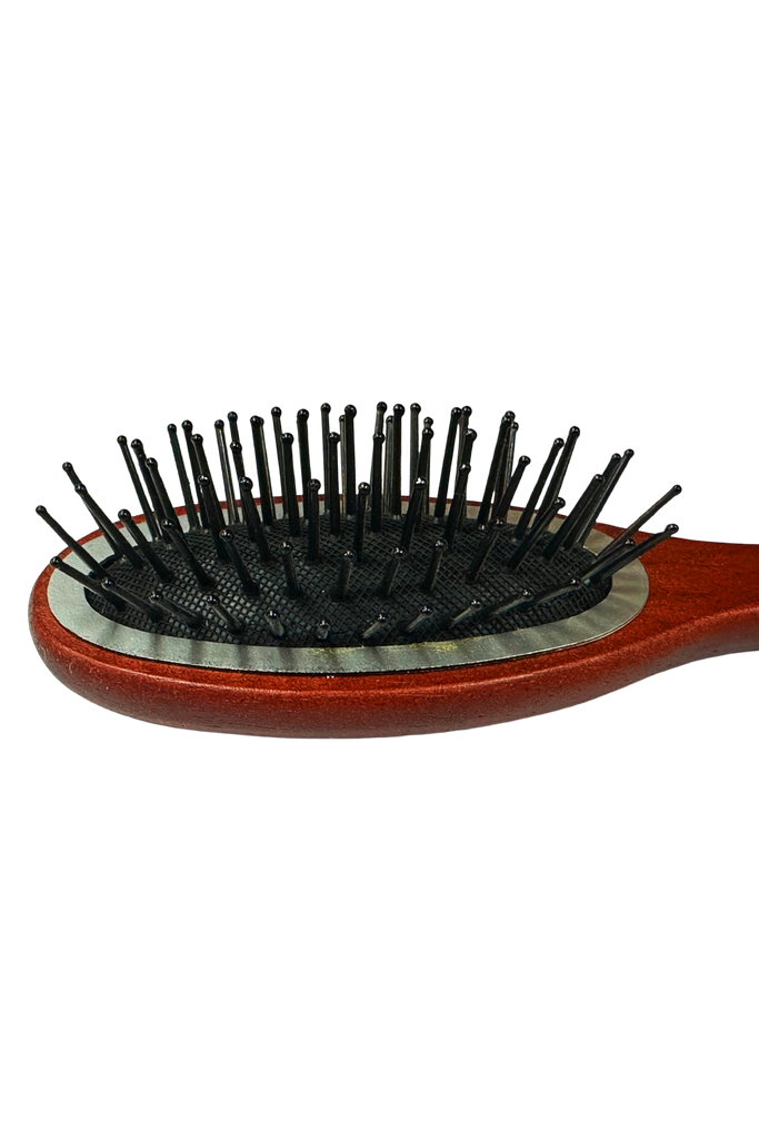 Diva #CM-01N Cushion Wood Nylon Pin Oval Hair Brush - Small (7.5")