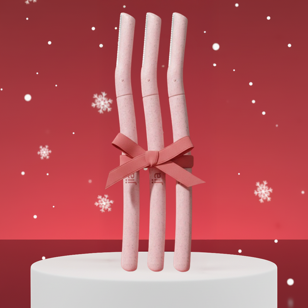 Jia Dermaplane Facial BioWheat Razor 3 Pack in Pale Peach