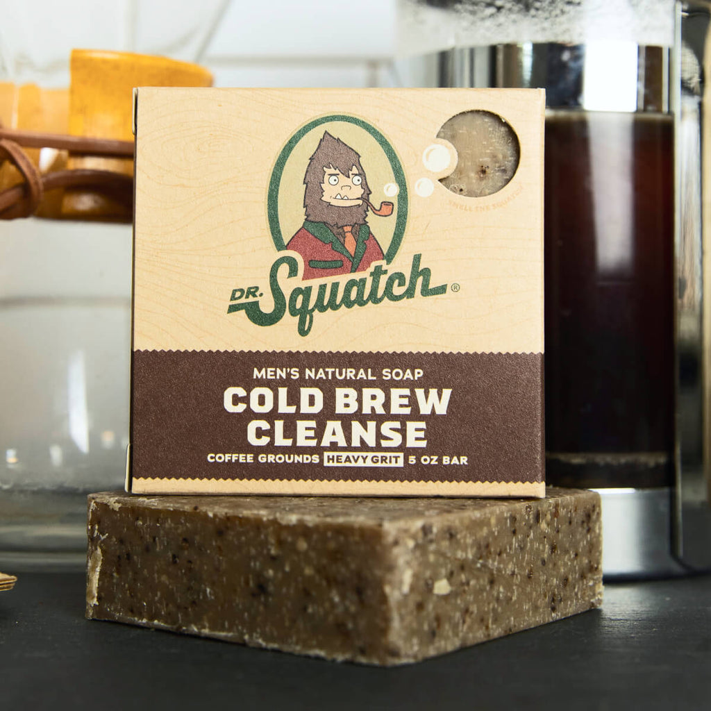 851817007245 - Dr. Squatch Men's All Natural Bar Soap 5 oz - Cold Brew Cleanse | Heavy Grit