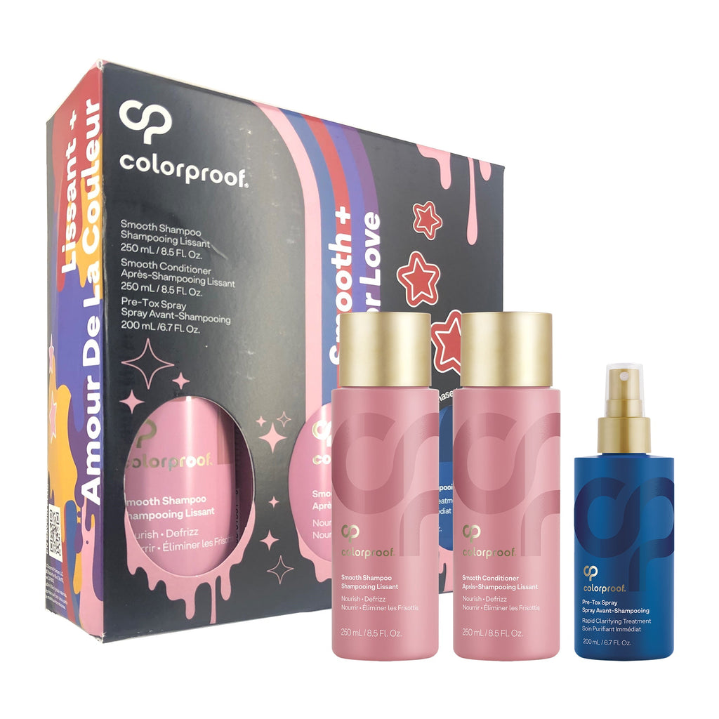 Colorproof Smooth + Color Love Kit | Smooth Shampoo & Conditioner + Pre-Tox Spray - 817808016078