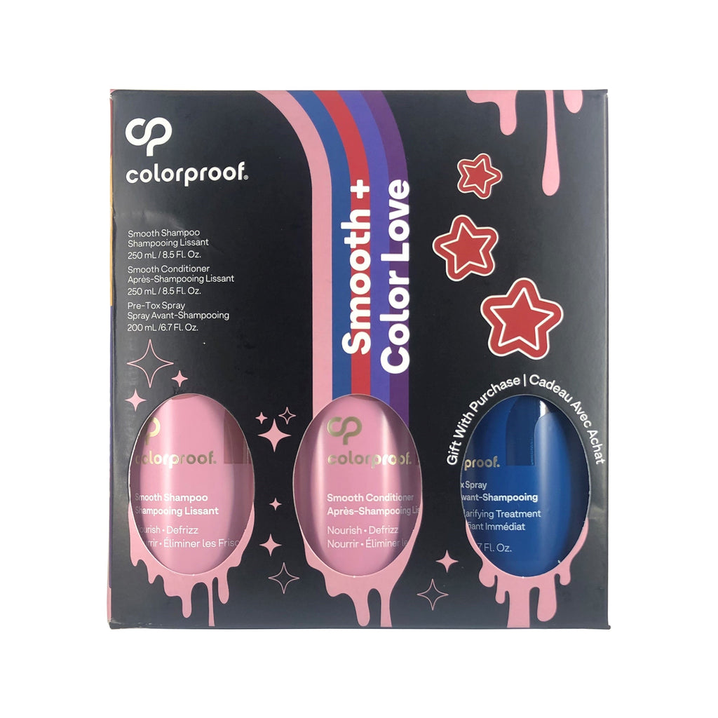 Colorproof Smooth + Color Love Kit | Smooth Shampoo & Conditioner + Pre-Tox Spray - 817808016078