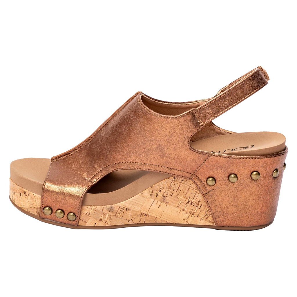 Corkys Carley Wedge Sandal in Antique Bronze