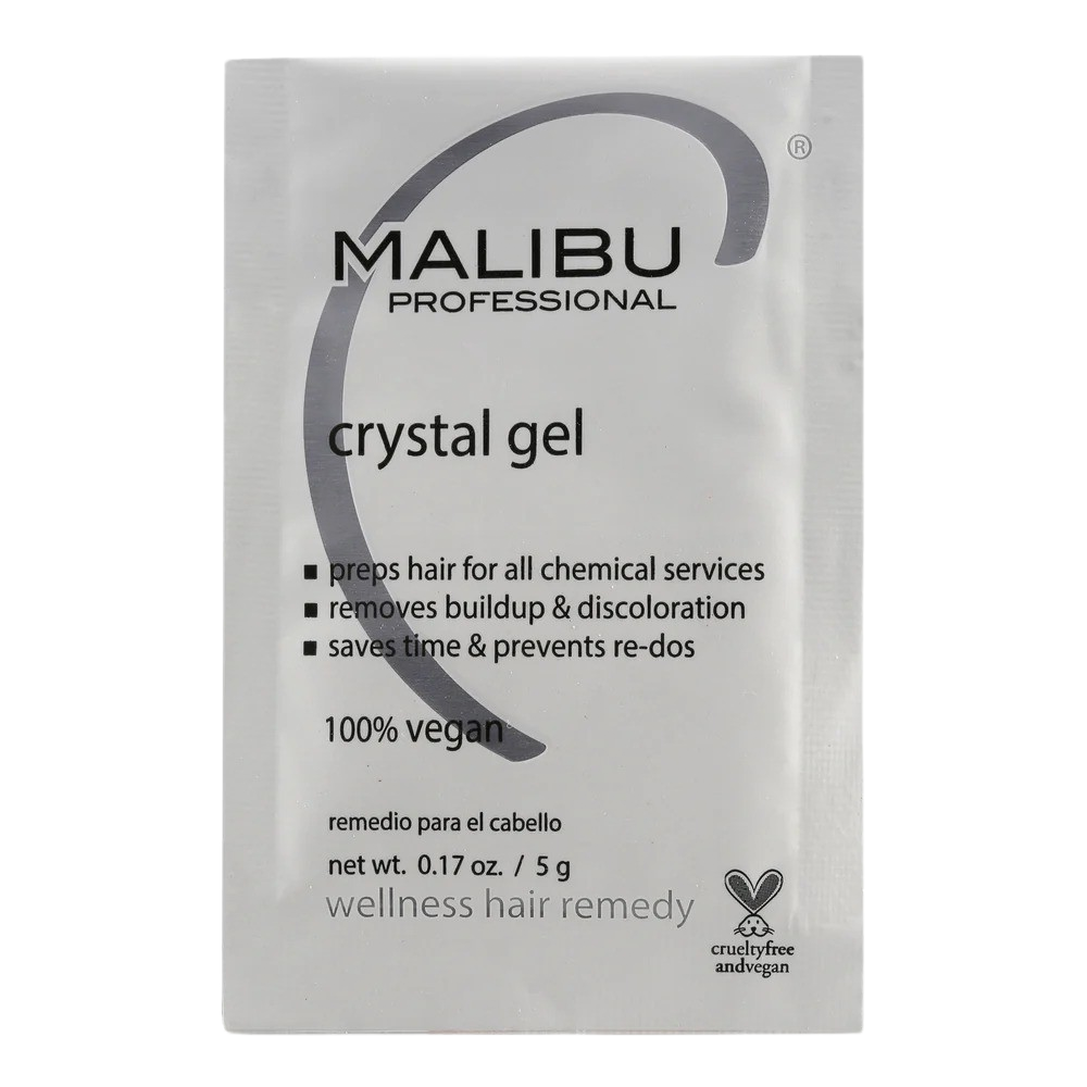 Malibu C CRYSTAL GEL Hair Treatment Prep Packet 0.17 oz / 5 g