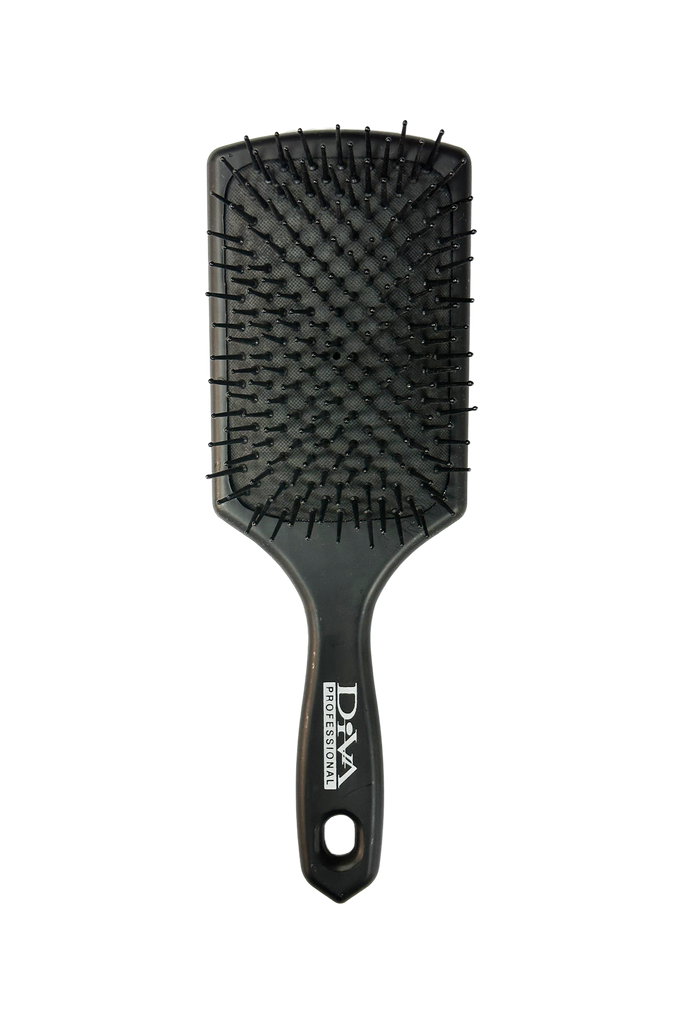 Diva #MT800 Matte Black Cushion Pin Paddle Brush (9.5")