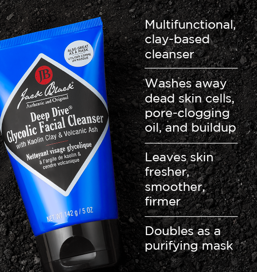 682223020241 - Jack Black Deep Dive Glycolic Facial Cleanser 5 oz / 142 g | Face Mask & Cleanser