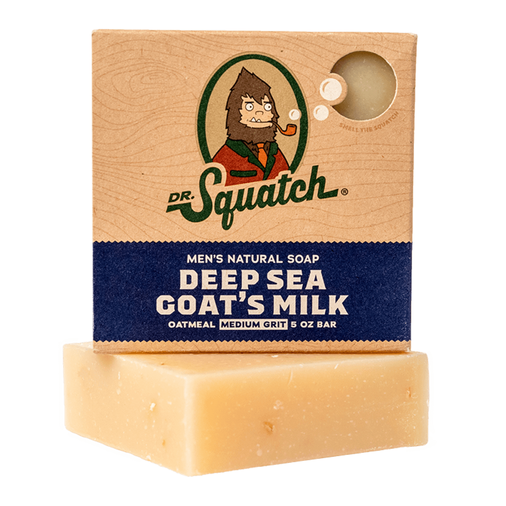 863765000056 - Dr. Squatch Men's All Natural Bar Soap 5 oz - Deep Sea Goat's Milk | Medium Grit