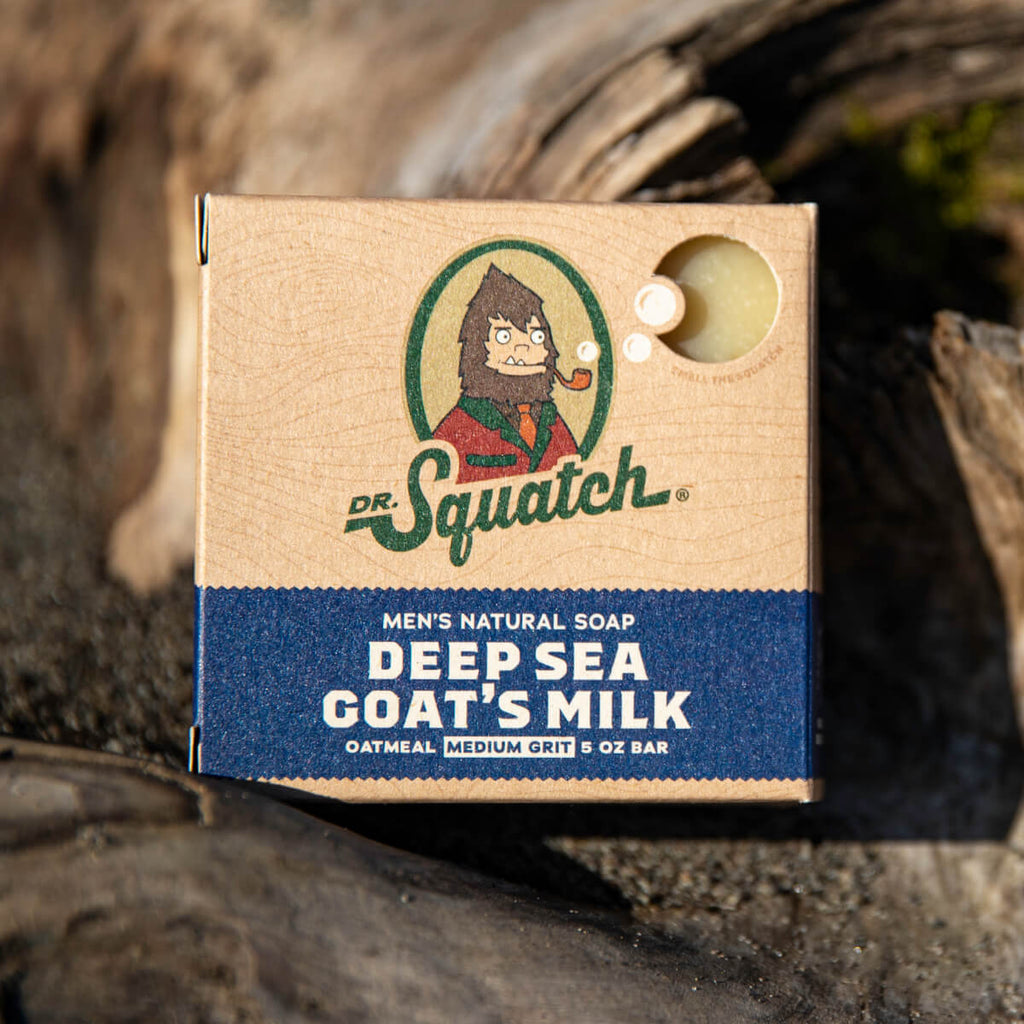 863765000056 - Dr. Squatch Men's All Natural Bar Soap 5 oz - Deep Sea Goat's Milk | Medium Grit