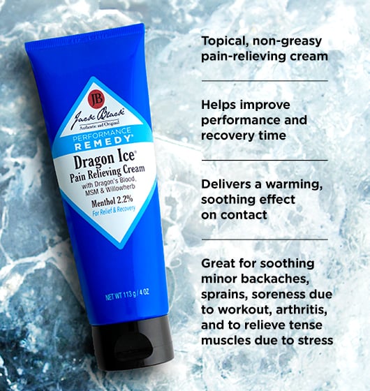 682223040164 - Jack Black Performance Remedy Dragon Ice 4 oz / 113 g | Pain Relieving Cream