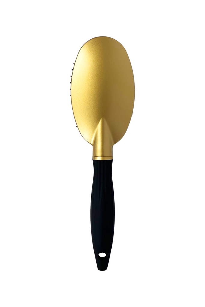 Elegant #553 Deep Shine X5 Superlite Ionic Oval Hair Brush - Large (10") / Metallic Gold