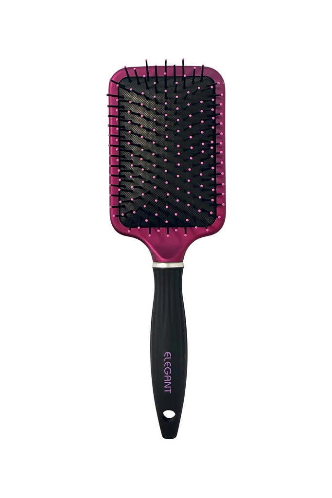 Elegant #573 Ionic Styling Paddle Hair Brush - Large (10.5") / Metallic Purple