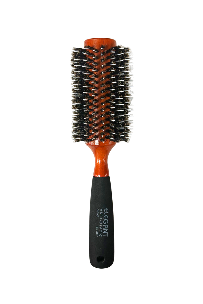 Elegant #859 Anti-Static Round Nylon & Porcupine Hairbrush (2.5")