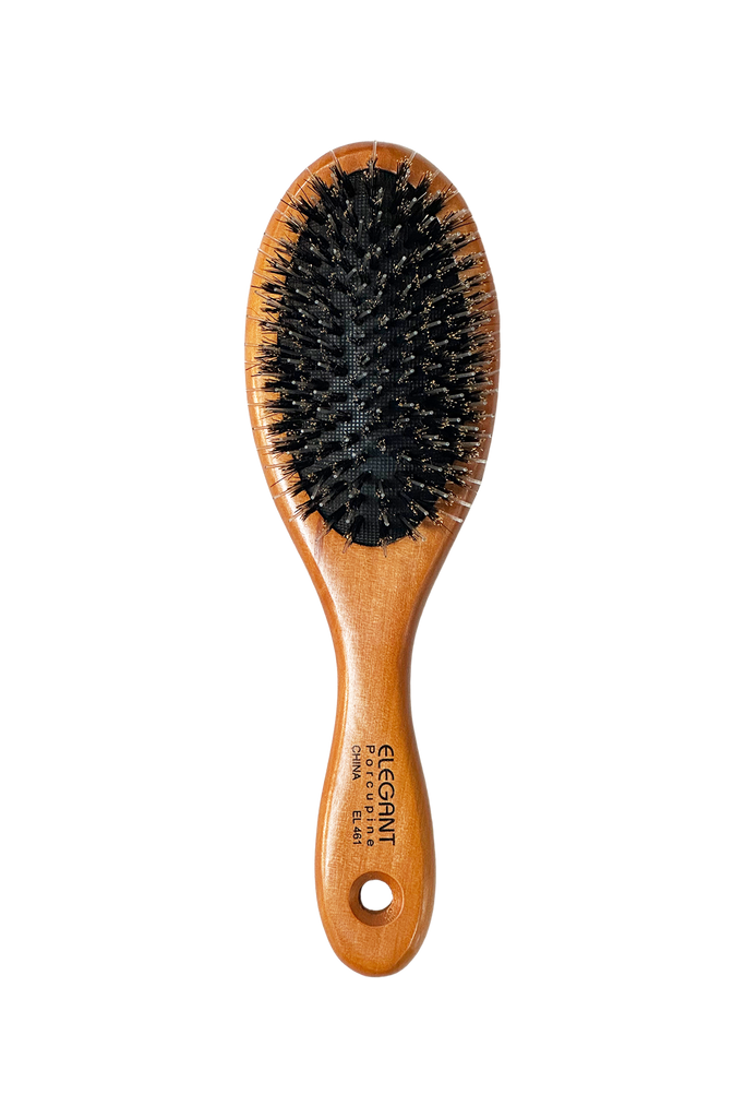 Elegant #461 Anti-Static Oval Porcupine & Nylon Hairbrush - Medium (8.75")