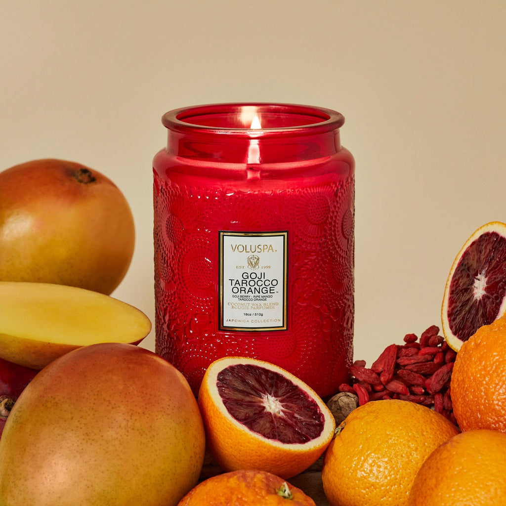 806644072317 - Voluspa Large Jar Candle 18 oz / 510 g - Goji Tarocco Orange