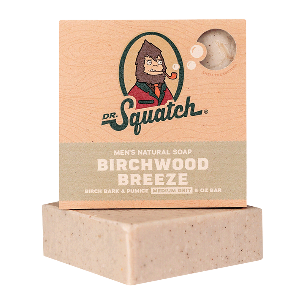 851817007917 - Dr. Squatch Men's All Natural Bar Soap 5 oz - Birchwood Breeze | Medium Grit