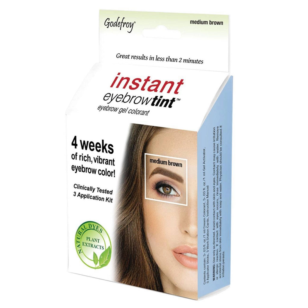 Godefroy Instant Eyebrow Tint (3 Application Kit) - Medium Brown - 186297000951