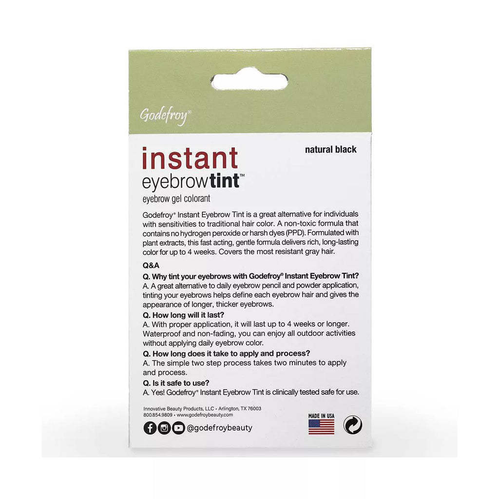 Godefroy Instant Eyebrow Tint (3 Application Kit) - Natural Black - 186297000937