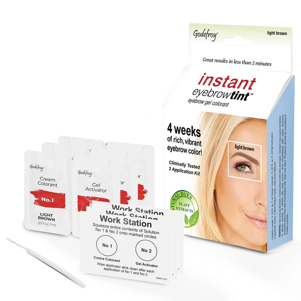 Godefroy Instant Eyebrow Tint (3 Application Kit) - Light Brown - 186297000968