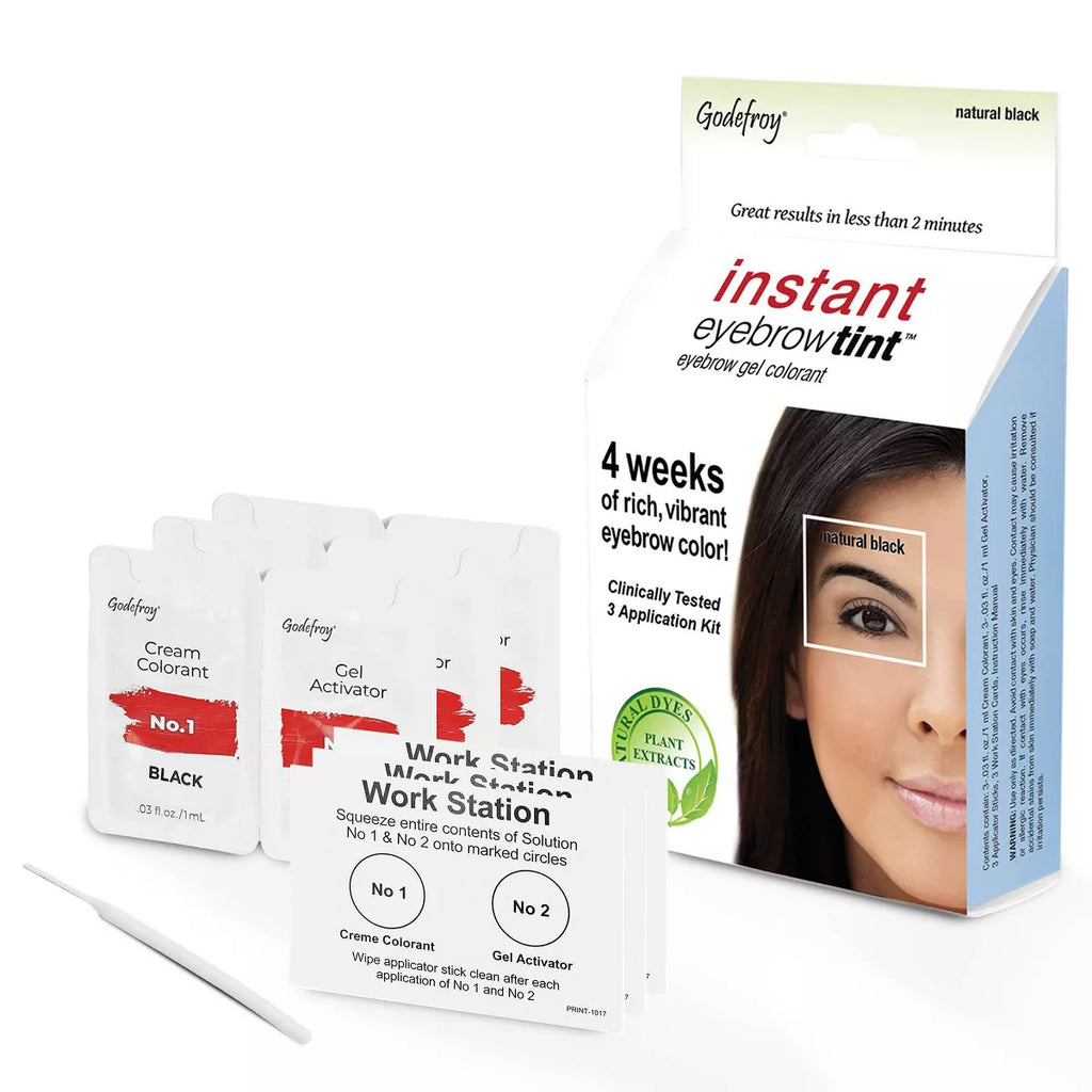 Godefroy Instant Eyebrow Tint (3 Application Kit) - Natural Black - 186297000937