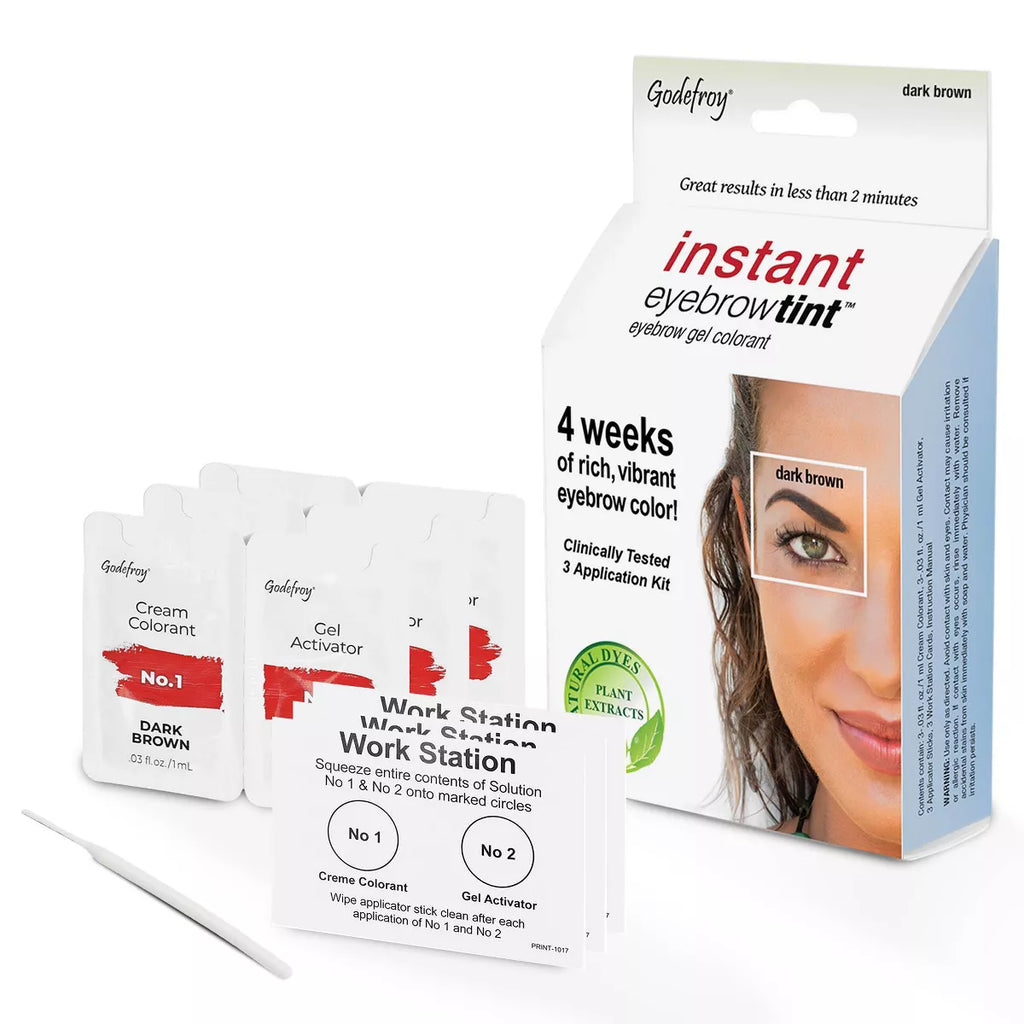 Godefroy Instant Eyebrow Tint (3 Application Kit) - Dark Brown - 186297000944