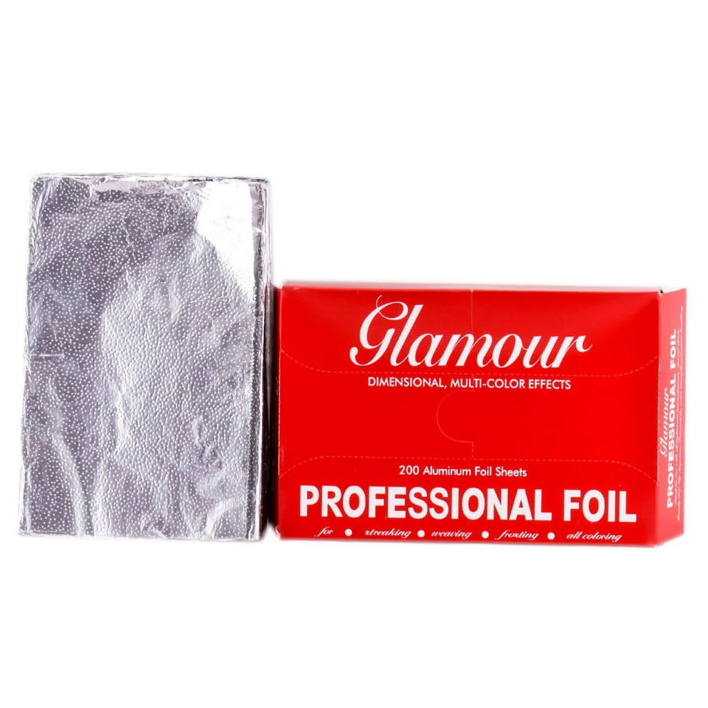 Glamour Professional Foil 200 Aluminum Foil Sheets | For Streaking, Weaving, Frosting & All Coloring