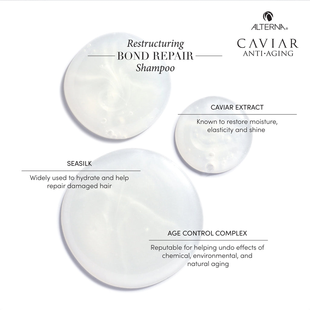 Alterna Caviar Anti-Aging Restructuring Bond Repair Shampoo 250 ml / 8.5 oz | For Damaged Hair - 873509027263