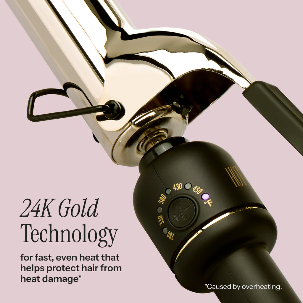 Helen of Troy Hot Tools 24K Gold Extended Barrel Curling Iron / Wand 5/8"