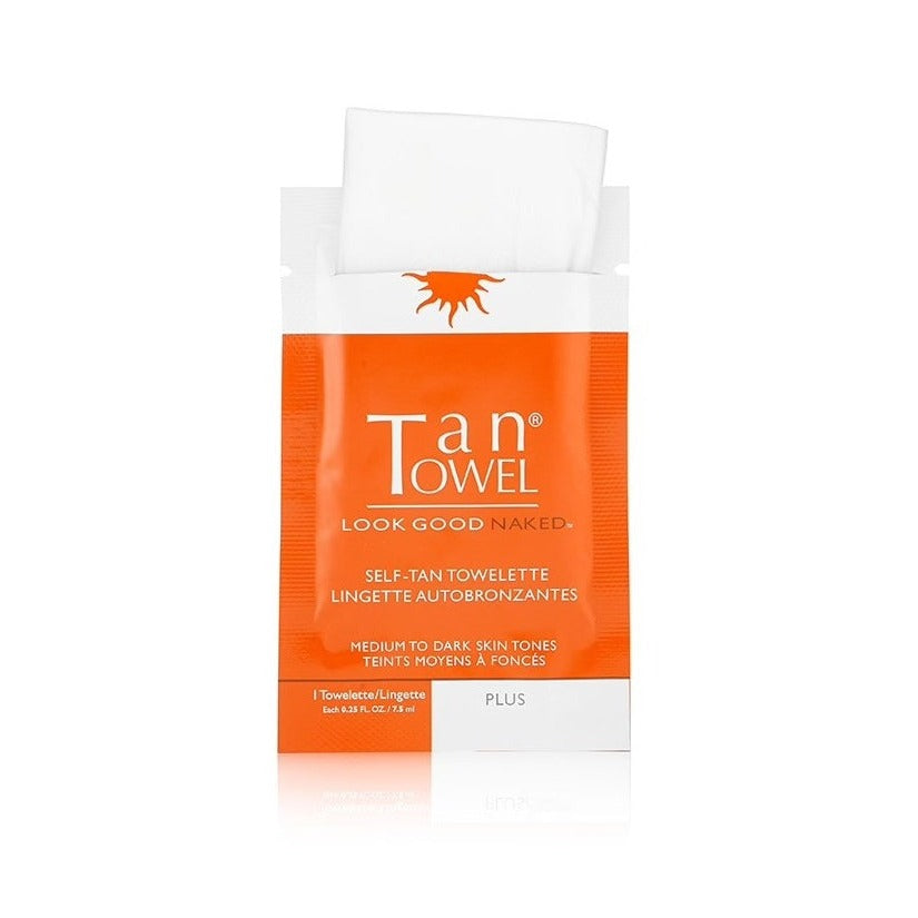 659711135565 - Tan Towel Self-Tan Towelettes Half Body Tan 10 Pack - Plus | Medium to Dark Skin Tones