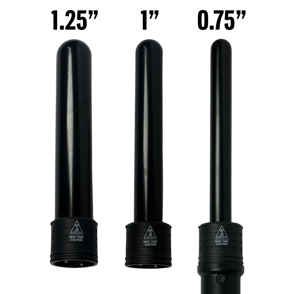 Hush Tourmaline Ceramic Curling Iron - 3-in-1 Interchangeable (0.75" + 1" + 1.25") | Heat Glove Included