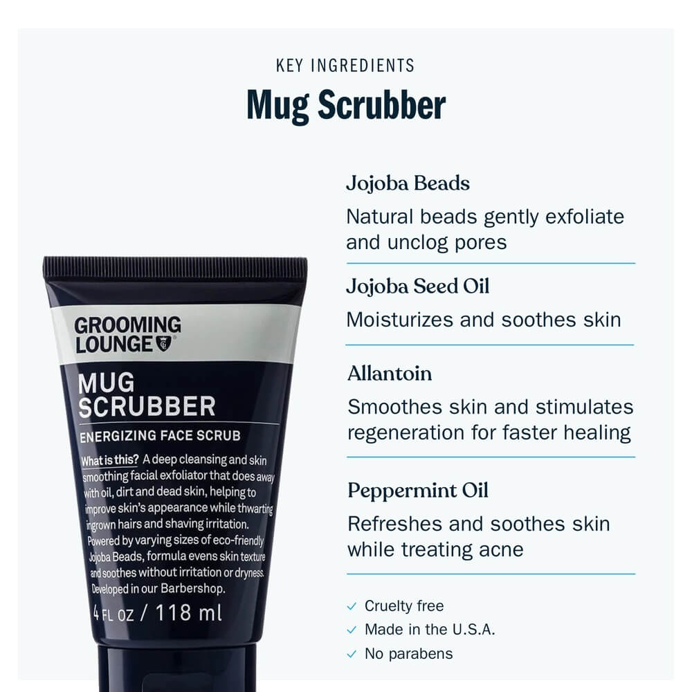 182861000518 - Grooming Lounge Mug Scrubber 4 oz / 118 ml | Face Scrub