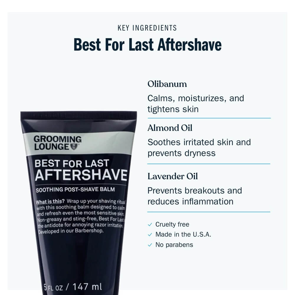 182861000464 - Grooming Lounge Best For Last Aftershave 5 oz / 147 ml