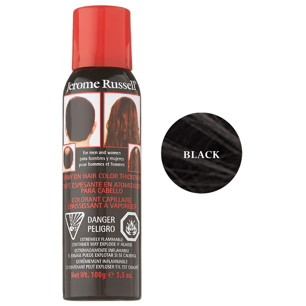 014608588716 - Jerome Russell Spray-On Hair Color Thickener 3.5 oz - Black